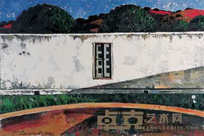 泰尔·萨拉霍夫 1993年作 白色的墙 60.5×89.7cm